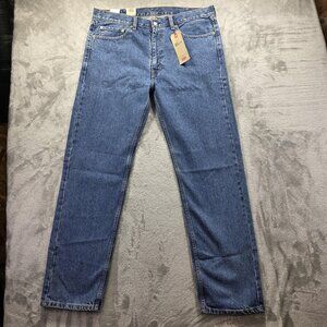 Levi's Jeans Mens 38x34 Blue 505 Regular Straight Leg Medium Wash 100% Cotton